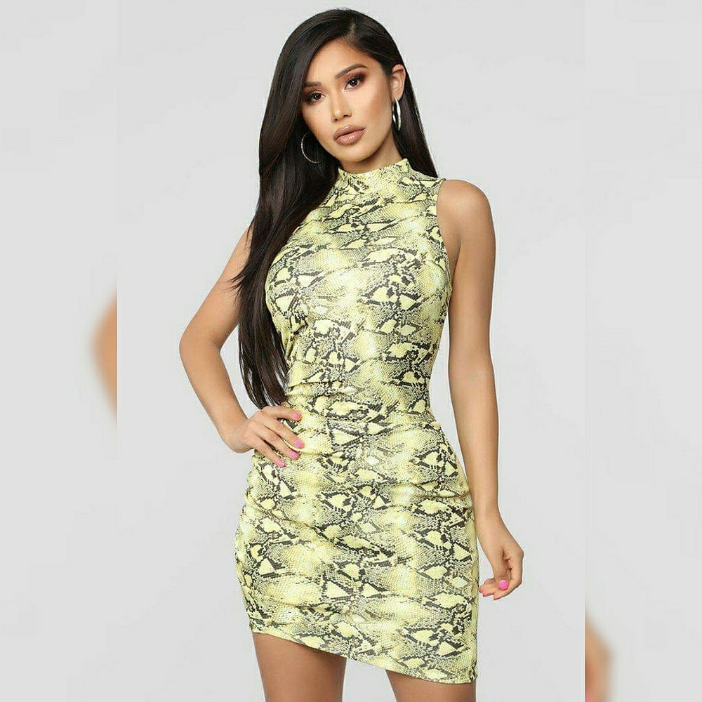 NWT Fashion Nova "So Snakey" Mini Dress